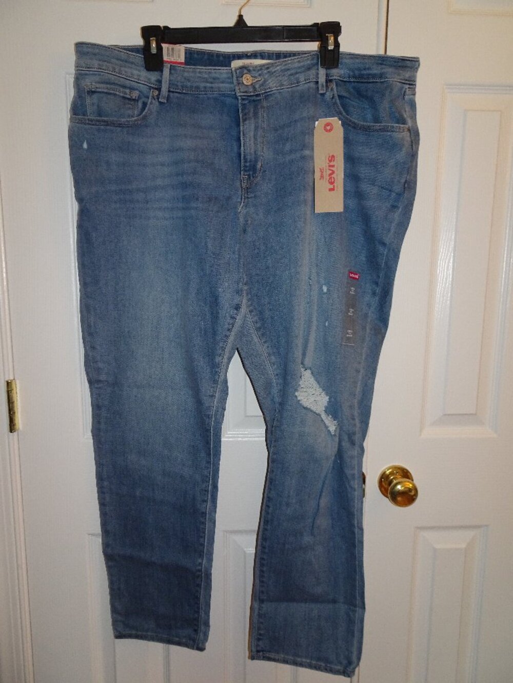 Levi's 711 Skinny Jeans, Mid Rise Distressed Plus Size